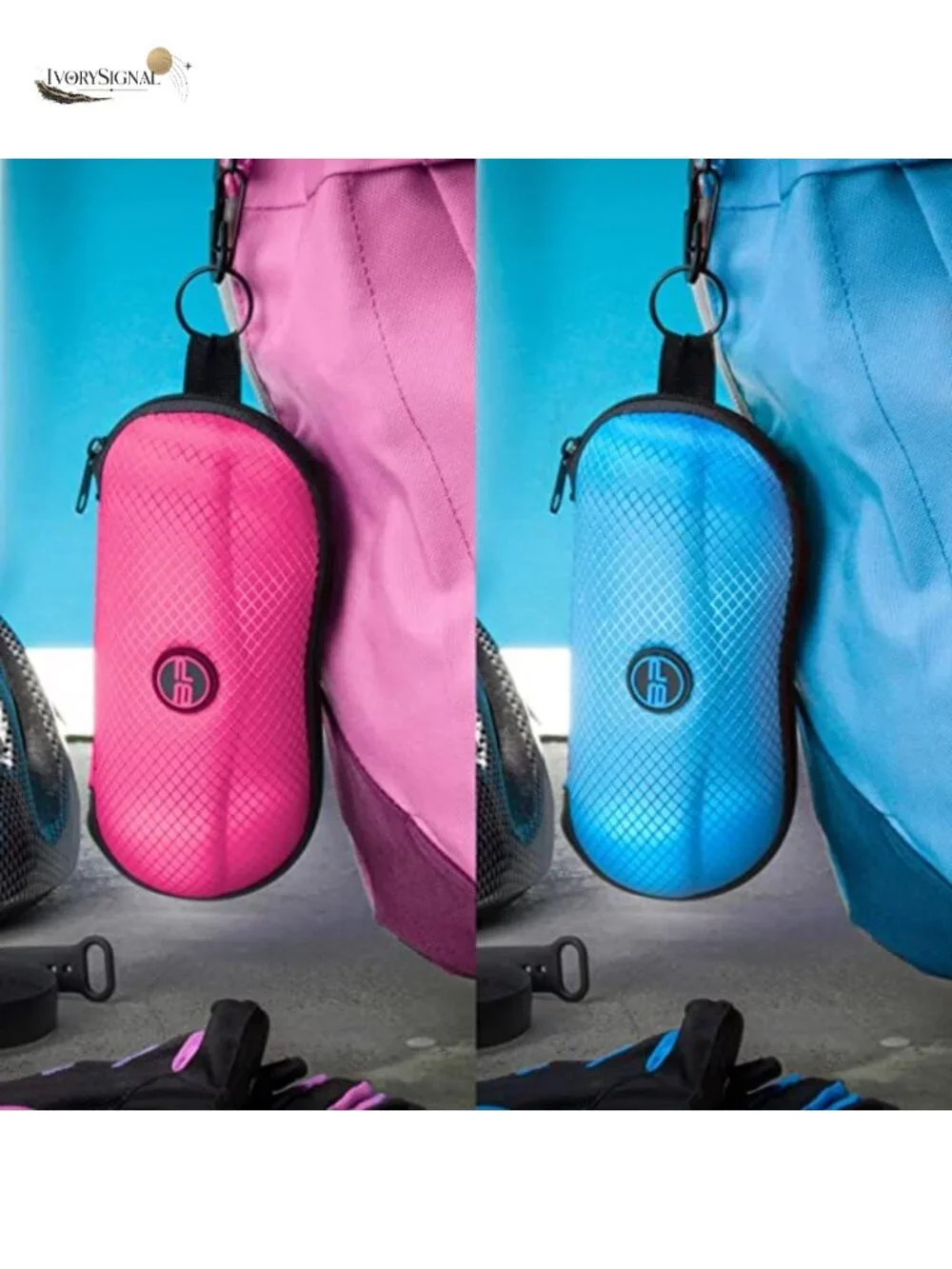 Semi Hard EVA Sunglasses Case with Belt Clip and Hanging Hook